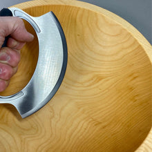 Load image into Gallery viewer, Wooden Salad Chopping Bowl & Chef's Mezzaluna, 15", #1 Quality - American Farmhouse Bowls