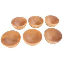 Load image into Gallery viewer, Mini Wooden Pinch Bowls (Condiment Cups, Prep Bowls), Set of 6 - American Farmhouse Bowls