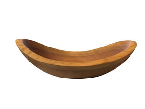 Wooden Bowl, Oval Cherry Salad Bowl, 15", #1 Quality - American Farmhouse Bowls